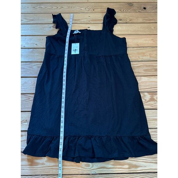 NWT Angel Maternity Tank Dress Size Large Women’s Black Snap Front - Picture 8 of 9